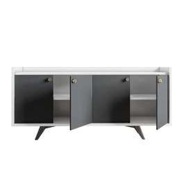 Hanah Home Consola Bled Antracita y Blanco